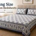 INR 1499,  Luxury King Size Cotton Bedsheets &ndash; Extra Comfort & Perfect Fit
