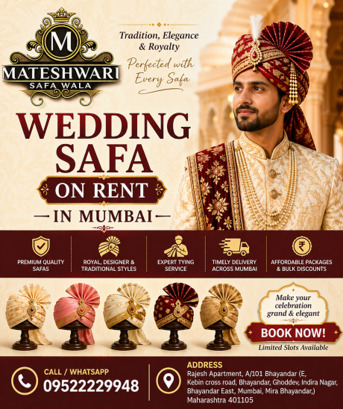 Mumbai, Clothing & Accessories, INR 100,  Wedding Safa On Rent In Mumbai | Mateshwari Safawala Store-