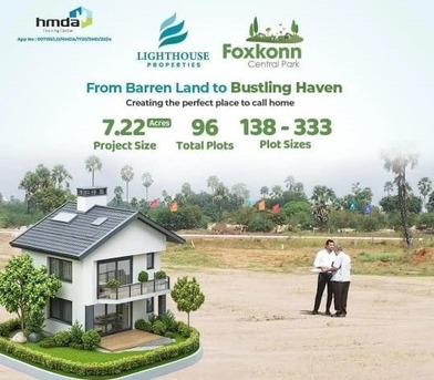 Hyderabad, Residential Plots, INR 35000,  195 Sq. Yard,  HMDA & RERA   APPROVED  Open Plots For Sale@Adibatla,near Wonderla