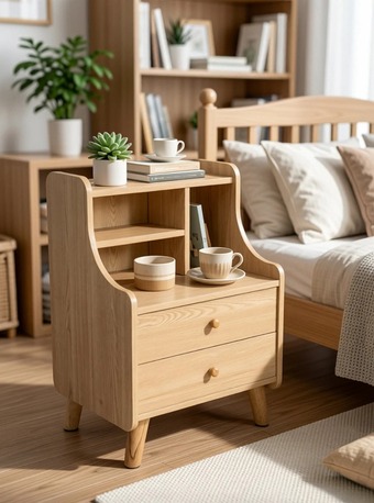 Auckland, Furniture, Functional Bedside Table With Drawers At Profurniture