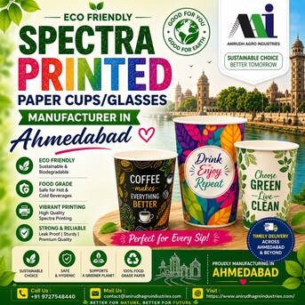 Ahmedabad, Farm & Garden, INR 1000,  Spectra Printed Paper Cups Manufacturer | Spectra Cup 150ml Supplier In Ahmedabad