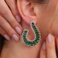 GBP 3500,  Statement Emerald Diamond Earrings Luxury In London