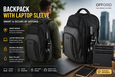 New York, Clothing & Accessories, Backpack With Laptop Sleeve &ndash; Smart & Secure By Offgrid