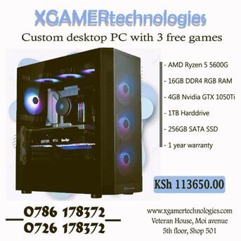Nairobi, Electronics, KES 113650,  Custom Produced Ryzen 5 PC With 1050Ti GTX GPU