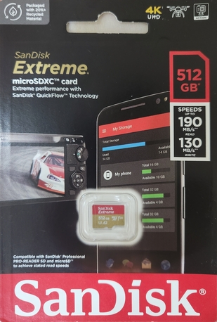 Manama, Electronics, SanDisk Extreme 512GB MicroSDXC UHS-I Card For Safe Available Now