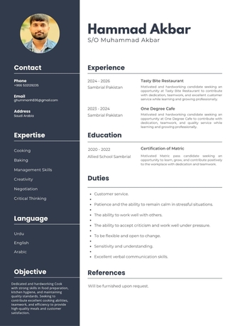 Jeddah, Job Seekers, Pakistani Chef