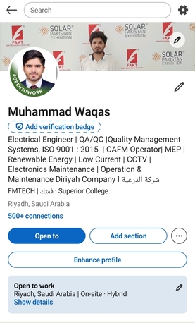 Riyadh, Job Seekers, Electrical Engineer, Site Engineer,  Electrical QA/QC, Solar PV