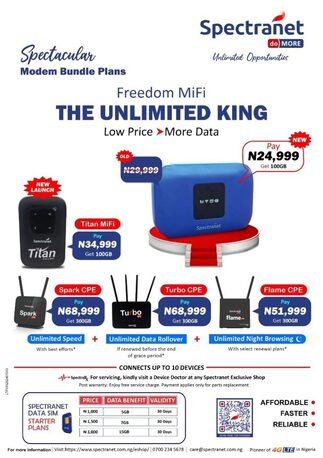 Cape Town, Computer, Witel VoLTE Device With Spectranet Unlimited & Smart Data Plan