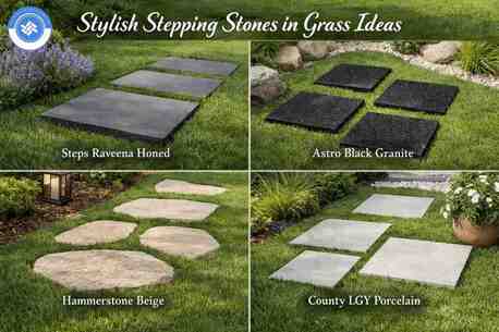London, Farm & Garden, Stylish Stepping Stones In Grass | East Yorkshire Stone