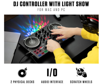 Jeddah, Electronics, SAR 300,  Numark Party Mix DJ Controller &ndash; Like New (Box Opened Only)