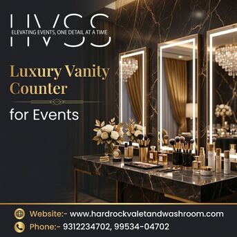 New Delhi, Event Planning, Luxury Vanity Counter For Events | Hardrock Delhi Team