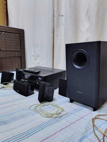 Al Aziziyah, Home Audio, SAR 1250,  (SOLD) Onkyo HTR 395 W/ Built In Bluetooth, HDMI, USB, Remote, 5.1 Speakers, Sub