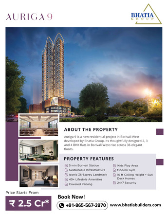 Mumbai, Real Estate, Auriga 9 - Most Iconic Residential Project In Borivali West