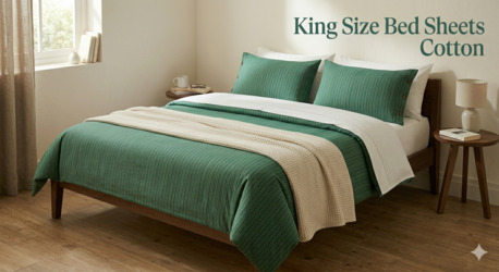 Mumbai, Household Items, INR 1499,  King Size Cotton Bedsheets Online India &ndash; Soft, Premium & Breathable Bedding | TheIndiGlob
