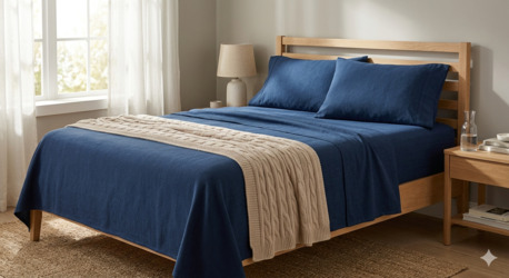 Mumbai, Household Items, INR 1499,  Blue Bedsheets Online India &ndash; Cotton Soft & Stylish Bed Linen | TheIndiGlobal