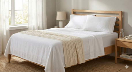 Mumbai, Household Items, INR 1499,  White Bedsheet Cotton Online India &ndash; Soft, Elegant & Hotel Style Bedding | TheIndiGlobal
