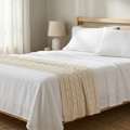 INR 1499,  White Bedsheet Cotton Online India &ndash; Soft, Elegant & Hotel Style Bedding | TheIndiGlobal