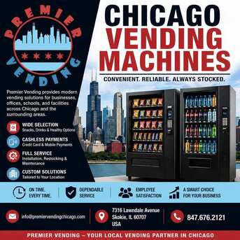 Chicago, Food & Drink, Affordable Chicago Vending Machines Solutions For Offices, Schools, And Commercial Space