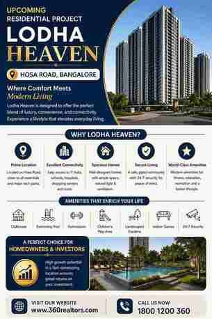 Bangalore, Apts/Flats Wanted, Lodha Haven Hosa Road Bangalore | Premium Homes & Investment