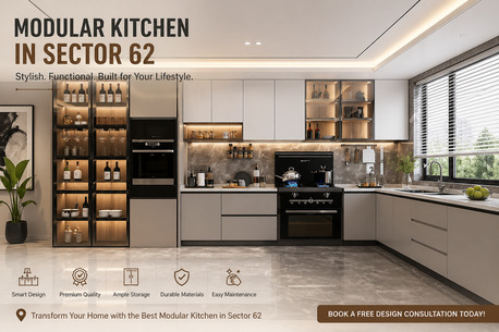 Mumbai, Interior Design, Modern Modular Kitchen In Sector 62 | Smart & Stylish Designs