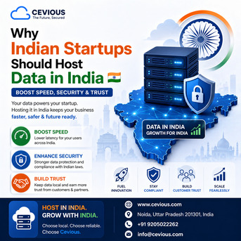 Noida, Computer, Why Indian Startups Should Host Data In India ???????? | Boost Speed, Security & Trust