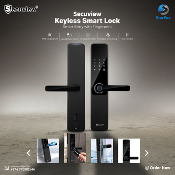 Doha, Electronics, QAR 750,  Secuview Keyless Entry Smart Door Lock (Fingerprint)