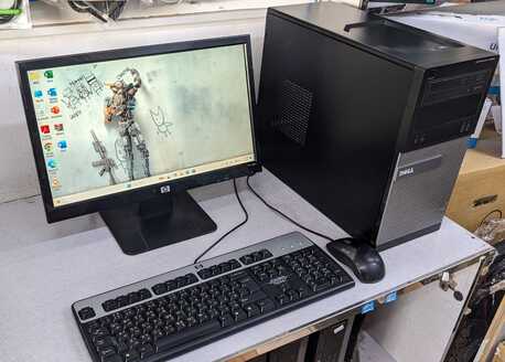 Manama, Computers, BHD 68,  Dell Core I7 3.4Ghz PC 8GB RAM 256GB SSD 19" Monitor Windows 11 & Office 2024 Ready To Use