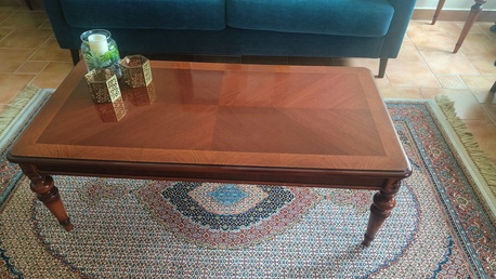 Al Rawabi, Furniture, SAR 400,  Wooden Coffee Table With 2 Side Tables