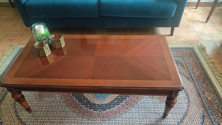 Al Rawabi, Furniture, SAR 400,  Wooden Coffee Table With 2 Side Tables