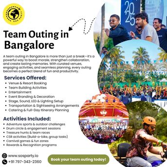 Bangalore, Event Planning, Half Day Team Outing In Bangalore