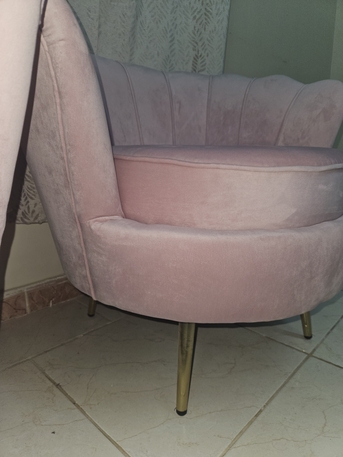 Riyadh, Furniture, SAR 500,  Pink Velvet Shell-shaped Armchairs