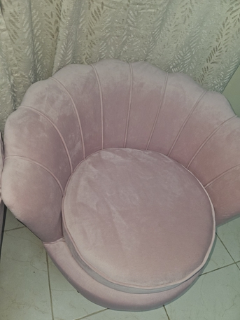 Riyadh, Furniture, SAR 500,  Pink Velvet Shell-shaped Armchairs