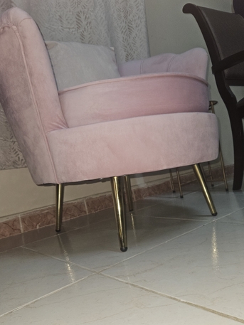 Riyadh, Furniture, SAR 500,  Pink Velvet Shell-shaped Armchairs