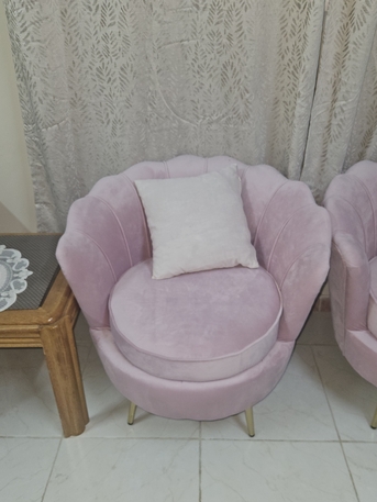 Riyadh, Furniture, SAR 500,  Pink Velvet Shell-shaped Armchairs