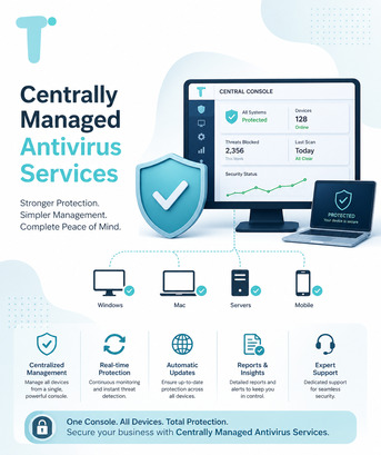 Mumbai, Computer, Centrally Managed Antivirus Services For Complete Business Protection - TechFacto