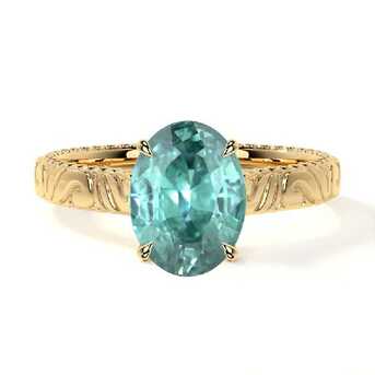 New York, Jewelry, USD 4861,  Buy Oval Paraiba Tourmaline Rings In 18k Yellow Gold Fine Jewelry