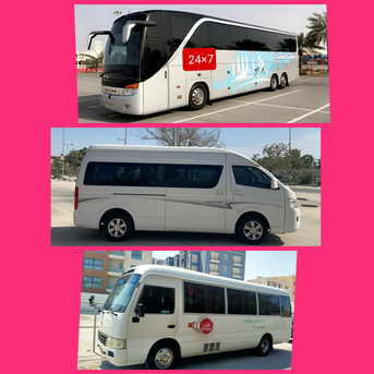Manama, Pick Up & Drop Off, RENTAL SERVICES 15.SEATER MINI BUS 30.SEATER COASTER 50.SEATER BUS LUXURY