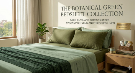 Mumbai, Household Items, INR 1499,  Green Cotton Bedsheets Online India &ndash; King Size Soft Bed Linen | Theindiglobal