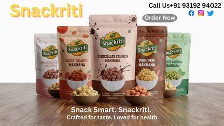 New Delhi, Food Delivery, Snackriti Makhana Manufacturer In Delhi: Your Local Source For Quality Makhana