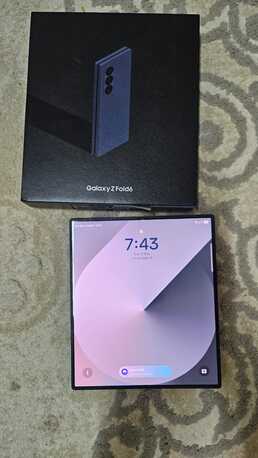 Jeddah, Mobile Phones, SAR 3300,  Samsung Galaxy Z Fold6 &ndash; 12GB / 256GB &ndash; Navy  Model: SM-F956B/DS Storage: 256GB RAM: 12GB