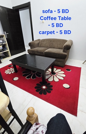Galali, Furniture, BHD 20,  Sofa , Table & Carpets 2 Pcs In Good Condition