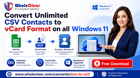 New York, Computer, Convert Unlimited CSV Contacts To VCard Format On All Windows 11