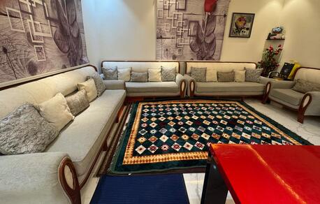 Riyadh, Furniture, SAR 3400,  Sofa Set (4+4+4+1+1) And Dining Table 8 Chairs