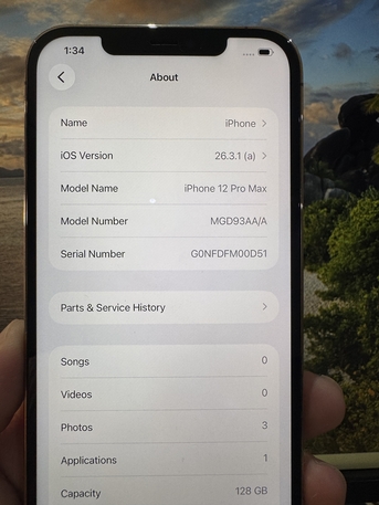 East Riffa, Mobile Phones, BHD 120,  IPhone 12 Pro Max Gold ذهبي | 128GB | 95% | 120BD