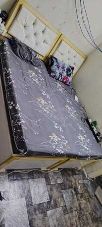 Hara, Furniture, SAR 350,  I Want To Sell Urgently Two Single Bed Combined Double BED With Double Bed Mattress