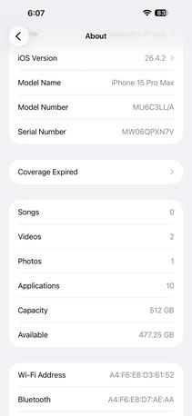 Jeddah, Mobile Phones, SAR 4000,  Urgent Sale IPhone 15 Pro Max (512GB) In Excelent Condition