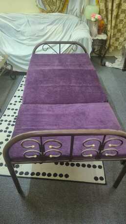 Mushrefah, Furniture, SAR 200,  Foldable Steel Single Bed And Mattress For Sale