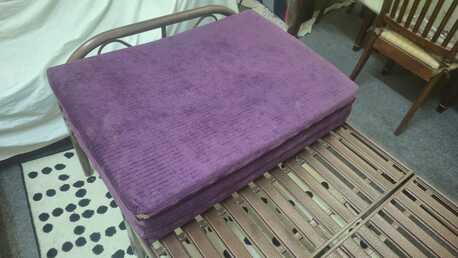 Mushrefah, Furniture, SAR 200,  Foldable Steel Single Bed And Mattress For Sale