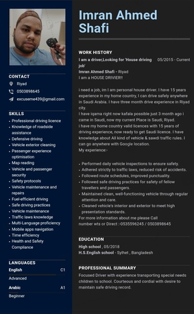 Riyadh, Job Seekers, I Am House Driver I Need Job Urgent