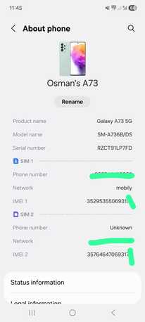 Jeddah, Mobile Phones, SAR 700,  Samsung A73 For Sale Neat Single Use